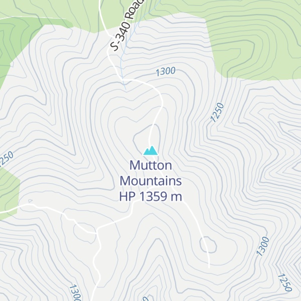 Map of Mutton Mountains HP