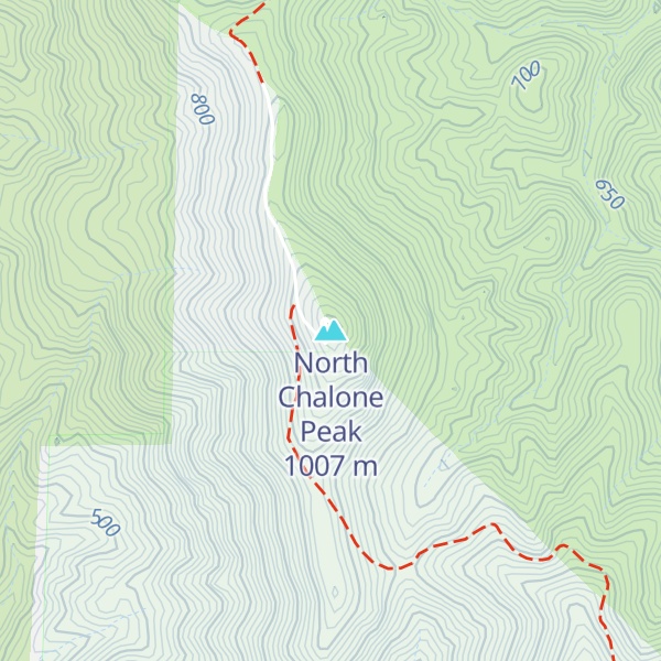 Map of North Chalone Peak