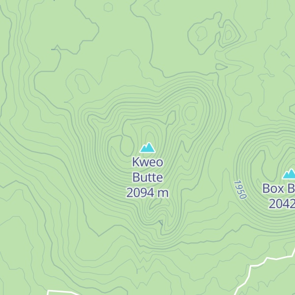 Map of Kweo Butte