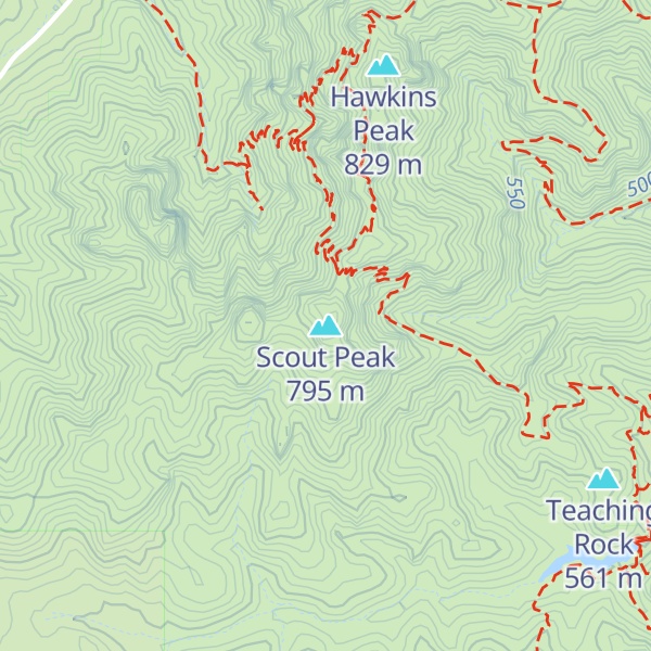 Map of Scout Peak