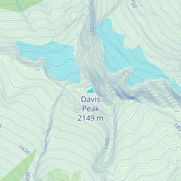 Map of Davis Peak