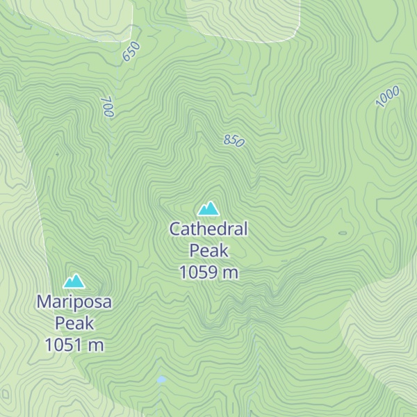 Map of Cathedral Peak