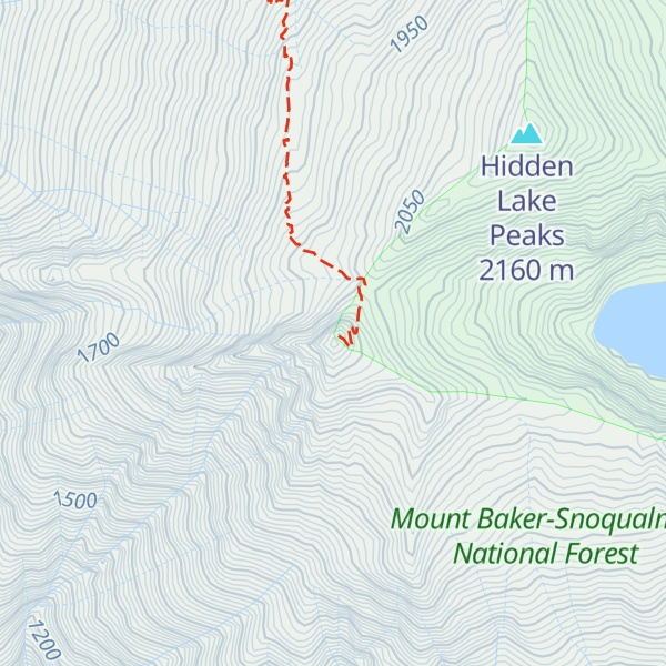 Map of Hidden Lake Lookout