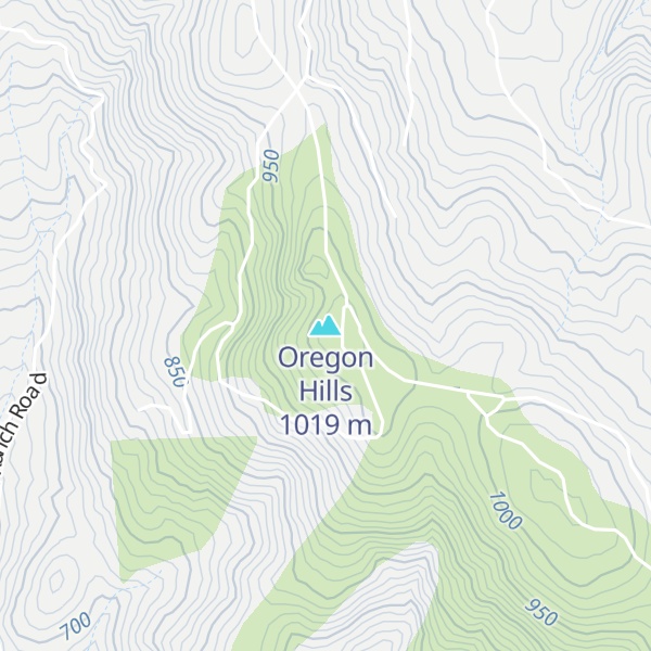Map of Oregon Hills