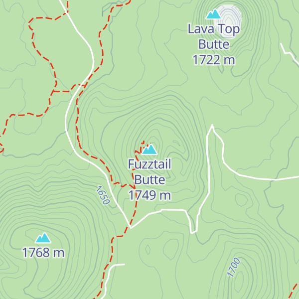 Map of Fuzztail Butte
