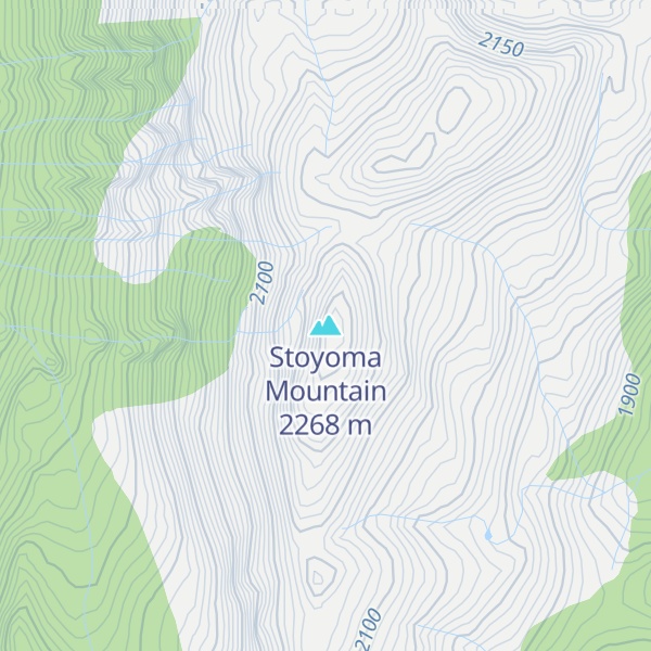Map of Stoyoma Mountain