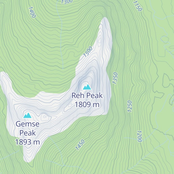 Map of Reh Peak