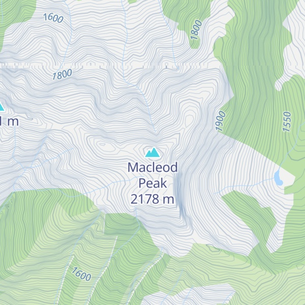 Map of Macleod Peak