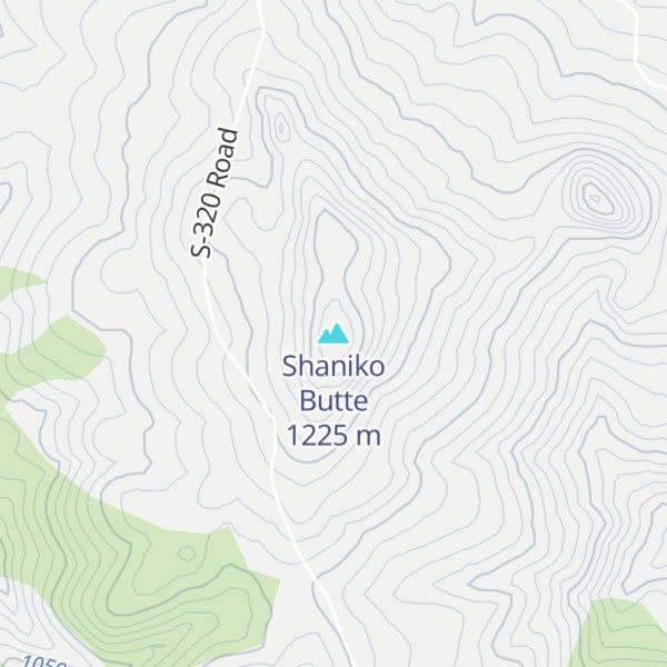 Map of Shaniko Butte