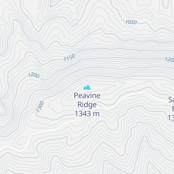 Map of Peavine Ridge