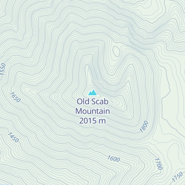 Map of Old Scab Mountain