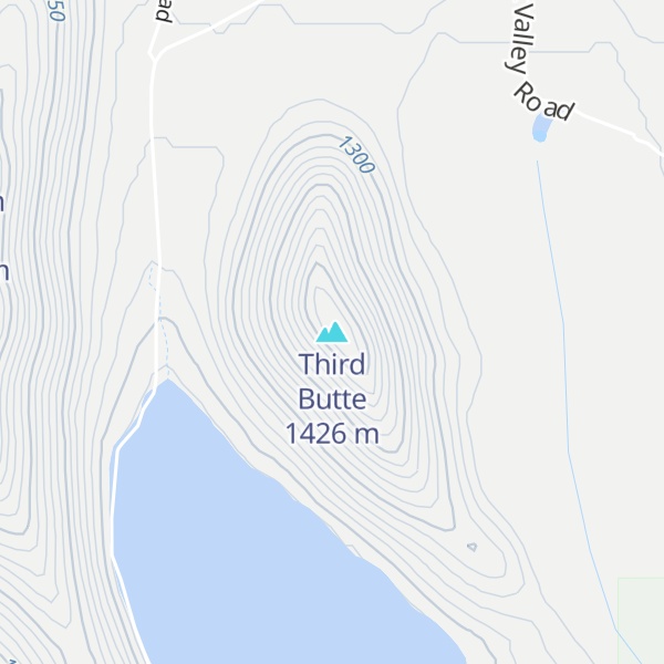 Map of Third Butte