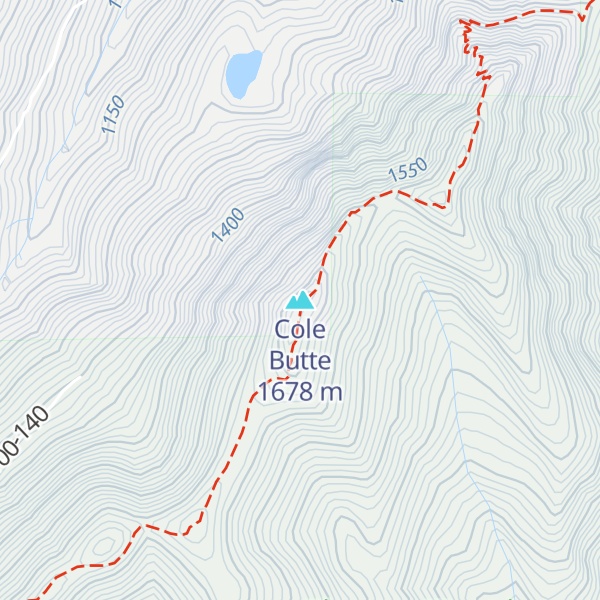 Map of Cole Butte