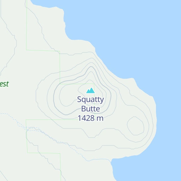 Map of Squatty Butte