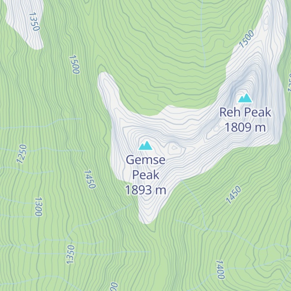 Map of Gemse Peak