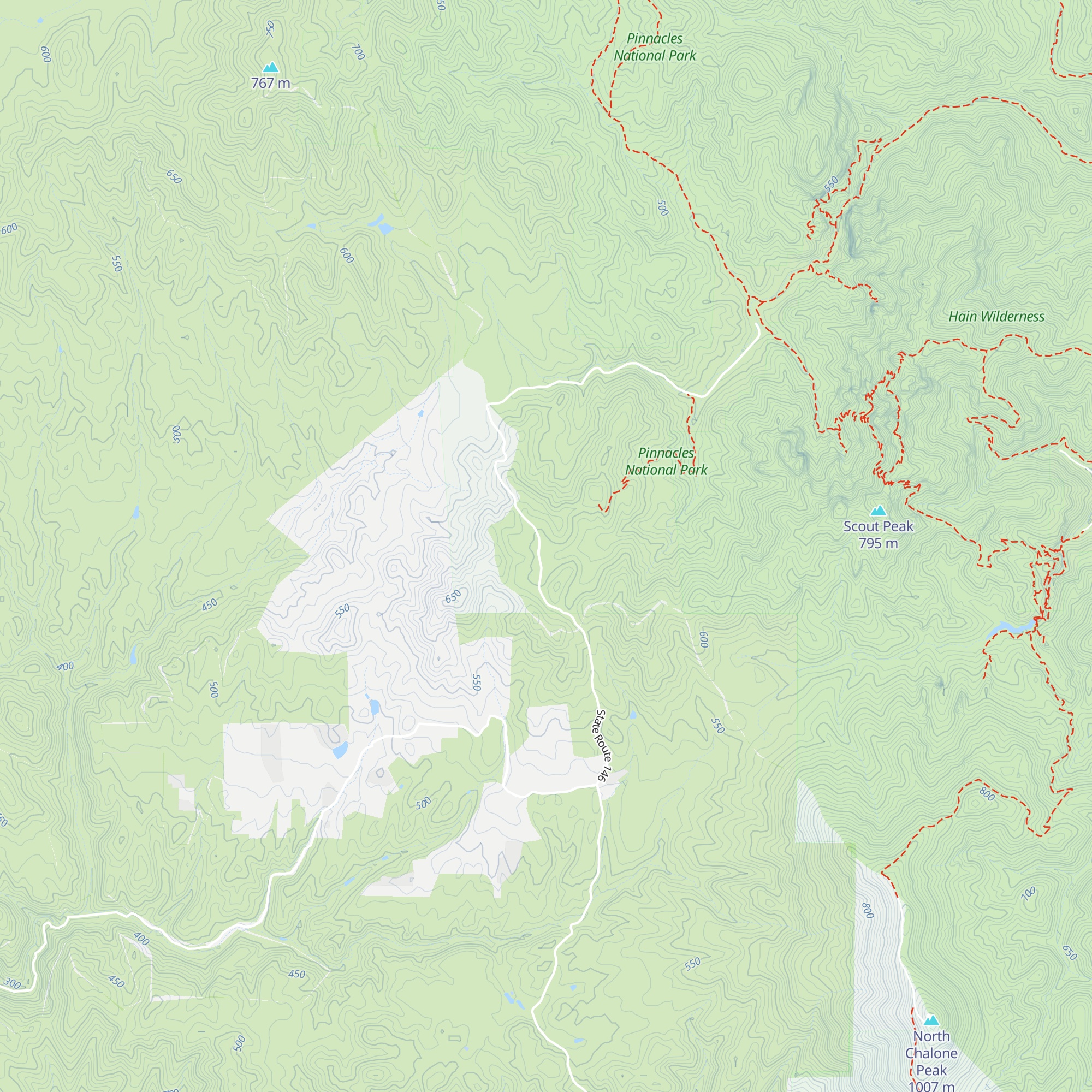 West Pinnacles Visitor Contact Station map