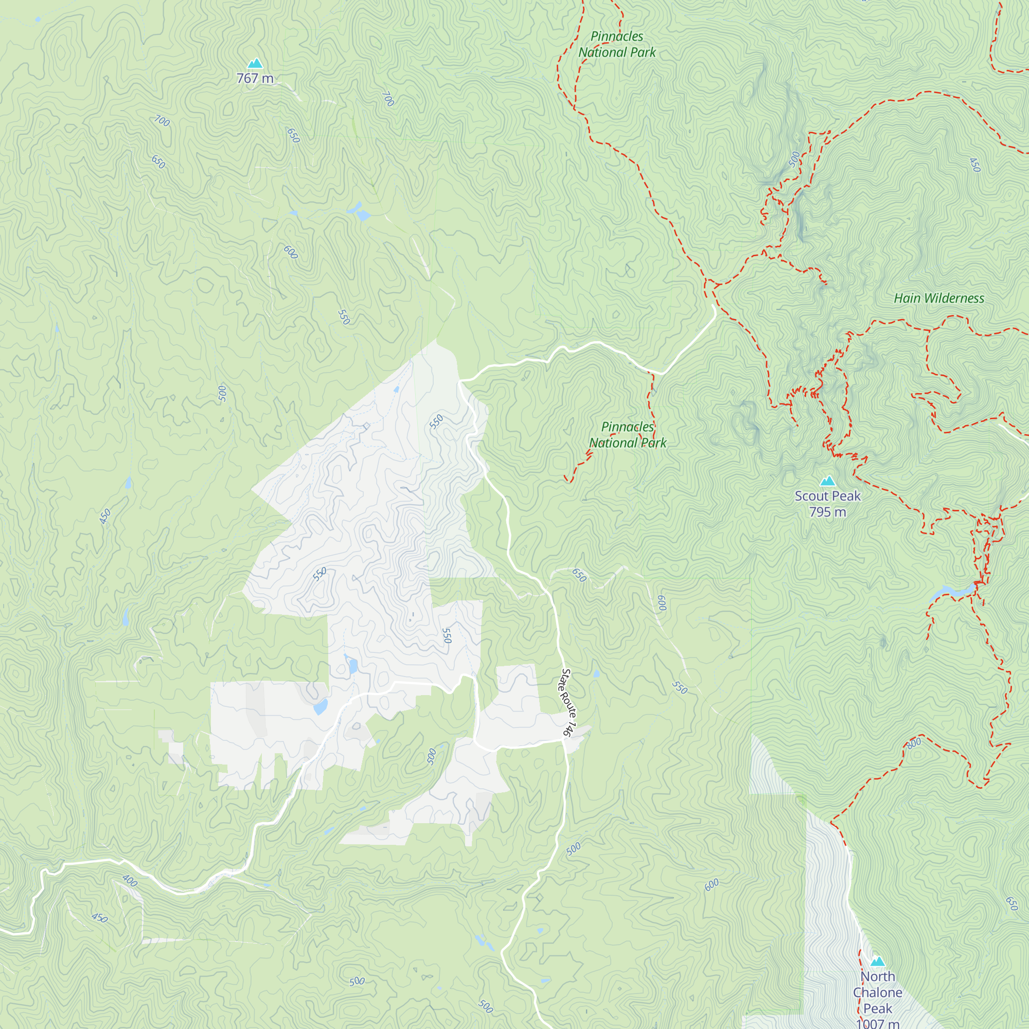 West Pinnacles Visitor Contact Station map
