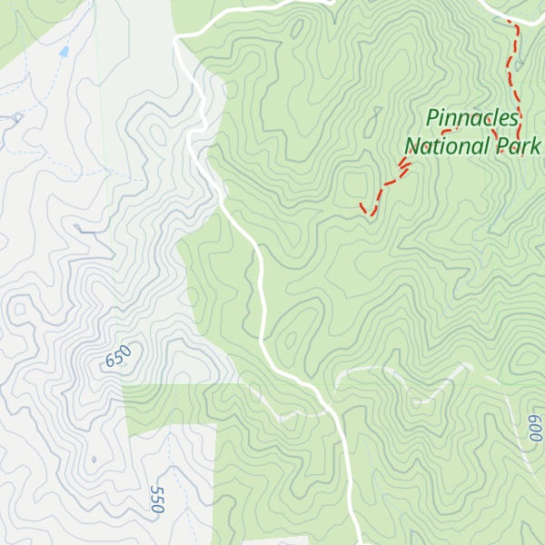 Map of West Pinnacles Visitor Contact Station