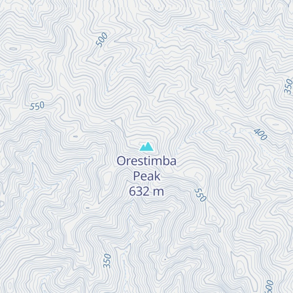 Map of Orestimba Peak