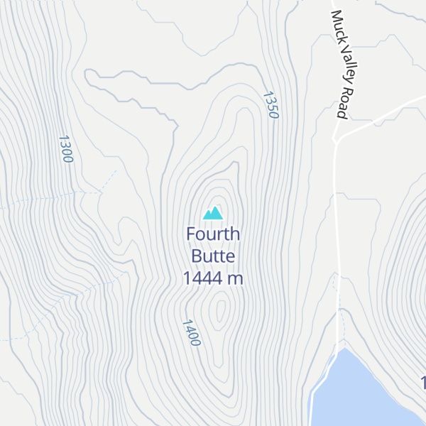 Map of Fourth Butte