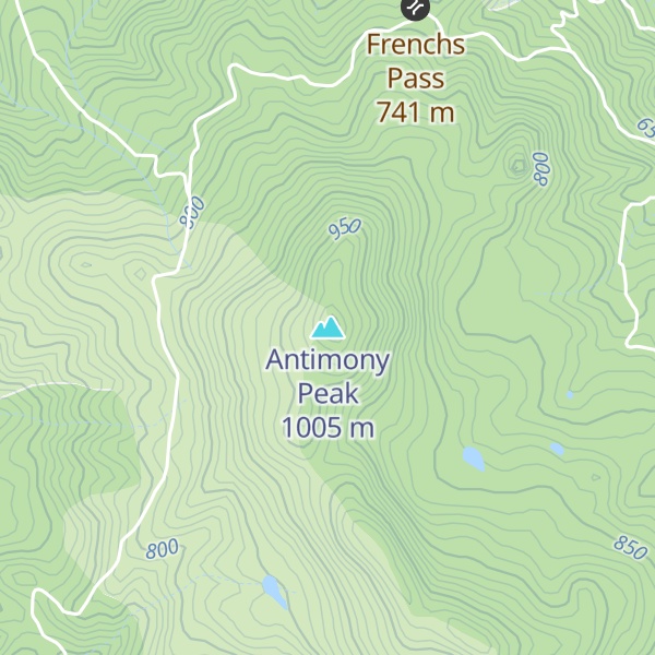 Map of Antimony Peak