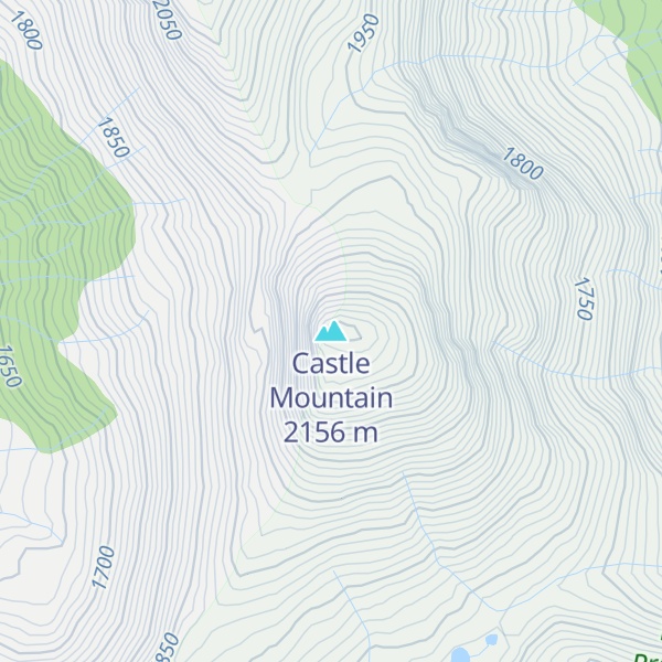 Map of Castle Mountain