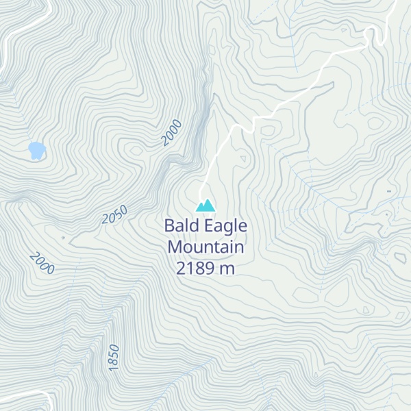 Map of Bald Eagle Mountain