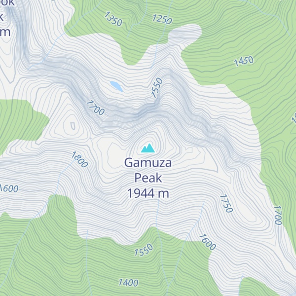 Map of Gamuza Peak