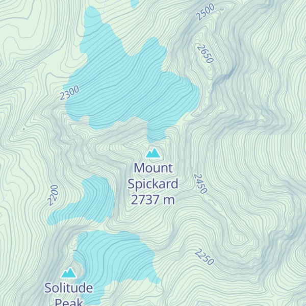 Map of Mount Spickard