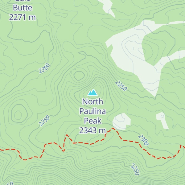 Map of North Paulina Peak