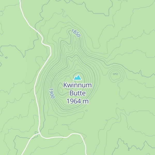 Map of Kwinnum Butte