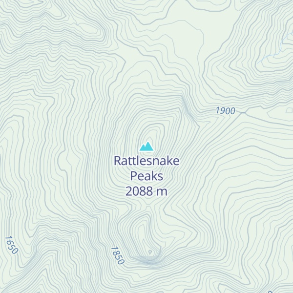 Map of Rattlesnake Peaks