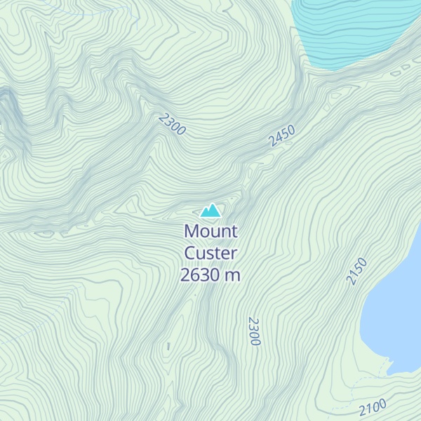 Map of Mount Custer