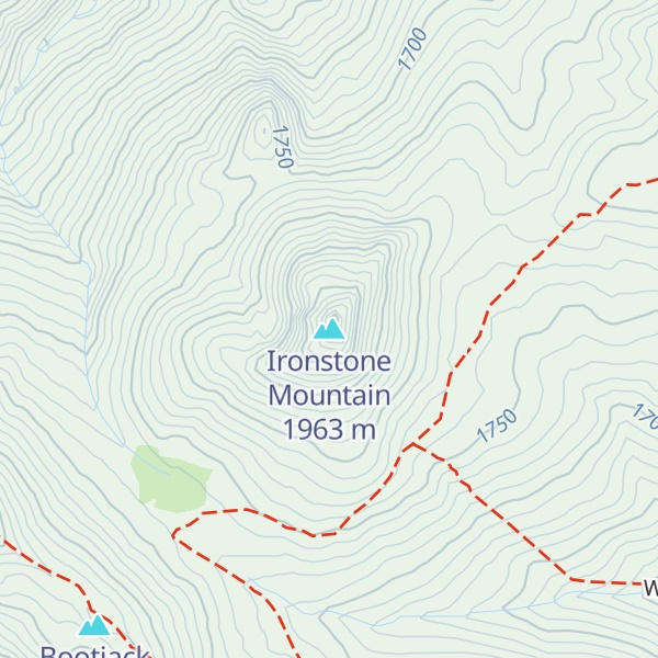 Map of Ironstone Mountain