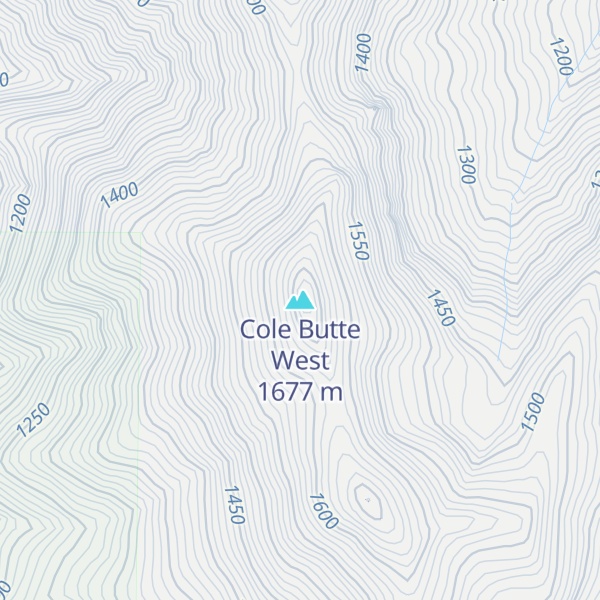 Map of Cole Butte West