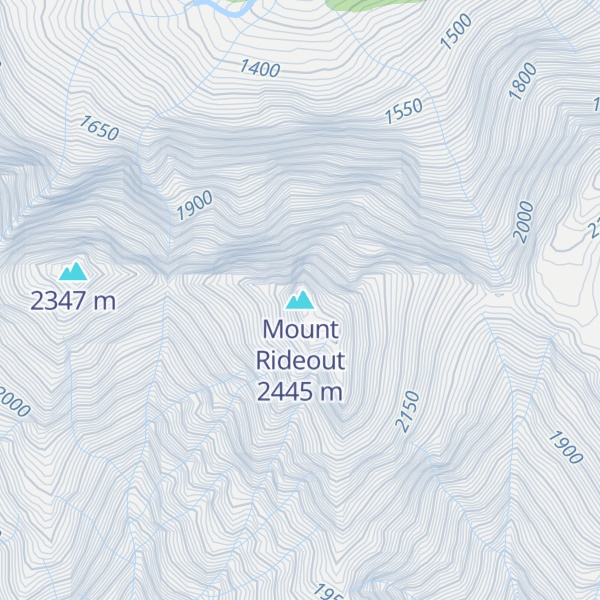 Map of Mount Rideout