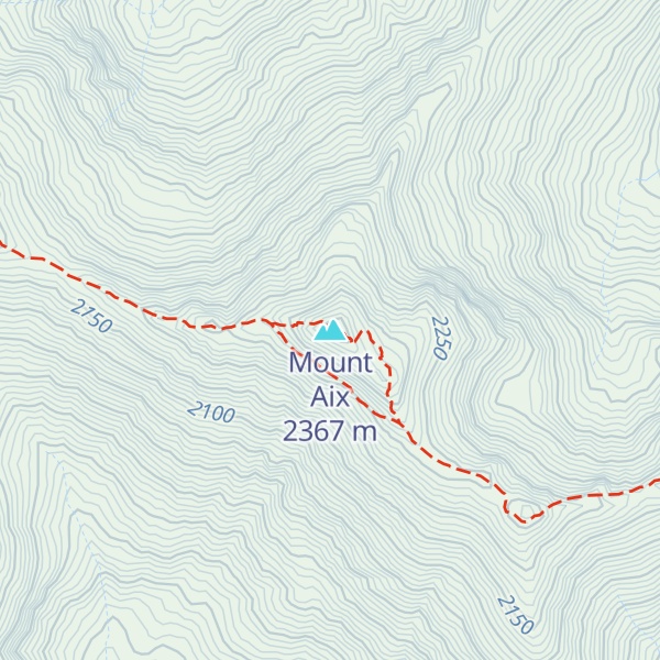 Map of Mount Aix