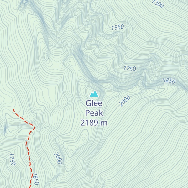 Map of Glee Peak