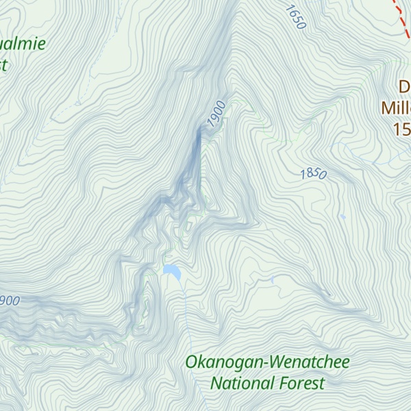 Map of Little Big Chief Mountain