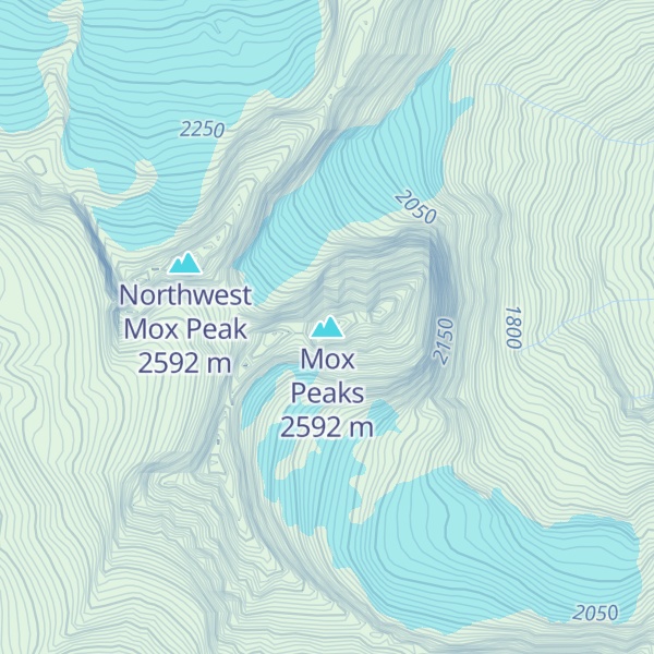 Map of Mox Peaks