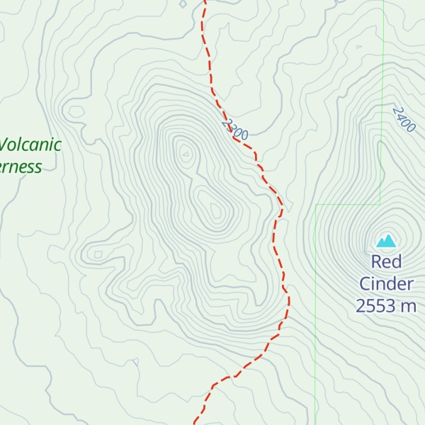 Map of Red Cinder Cone
