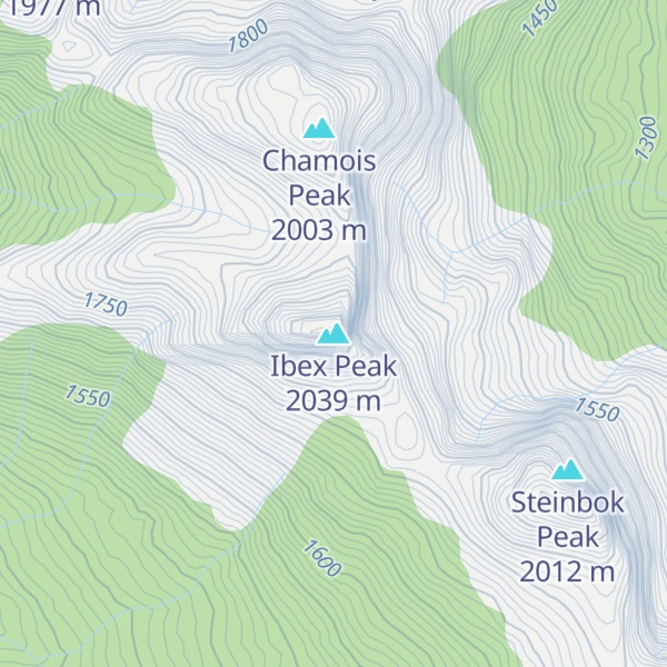 Map of Ibex Peak