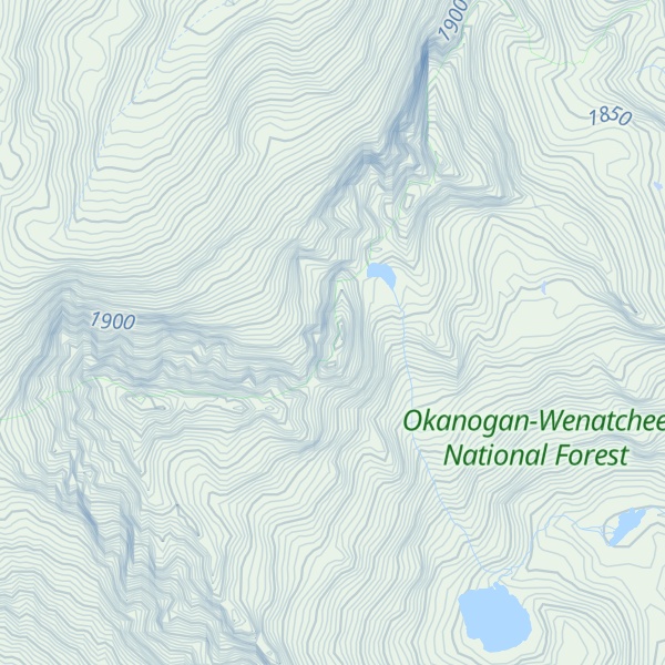Map of Middle Chief Peak