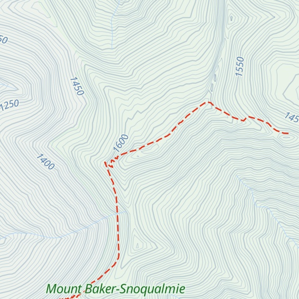 Map of Evergreen Mountain