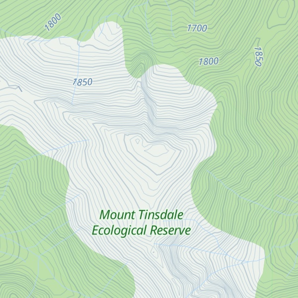 Map of Mount Tinsdale