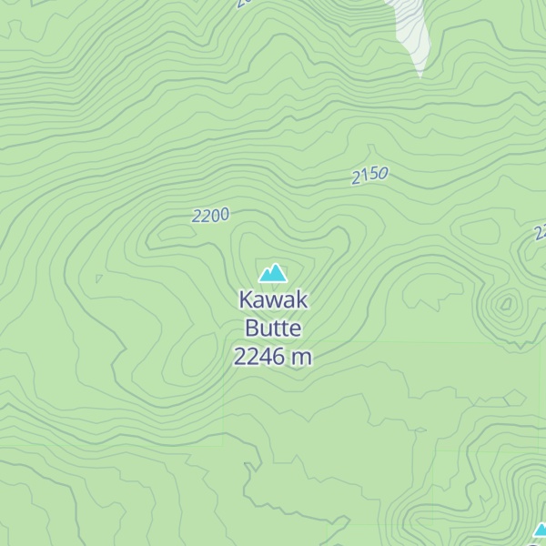 Map of Kawak Butte
