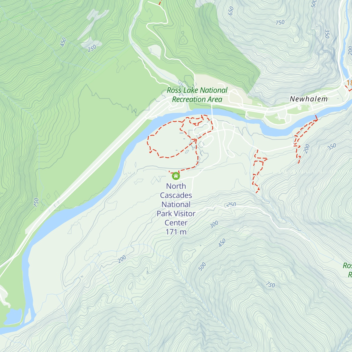 North Cascades National Park Visitor Center map