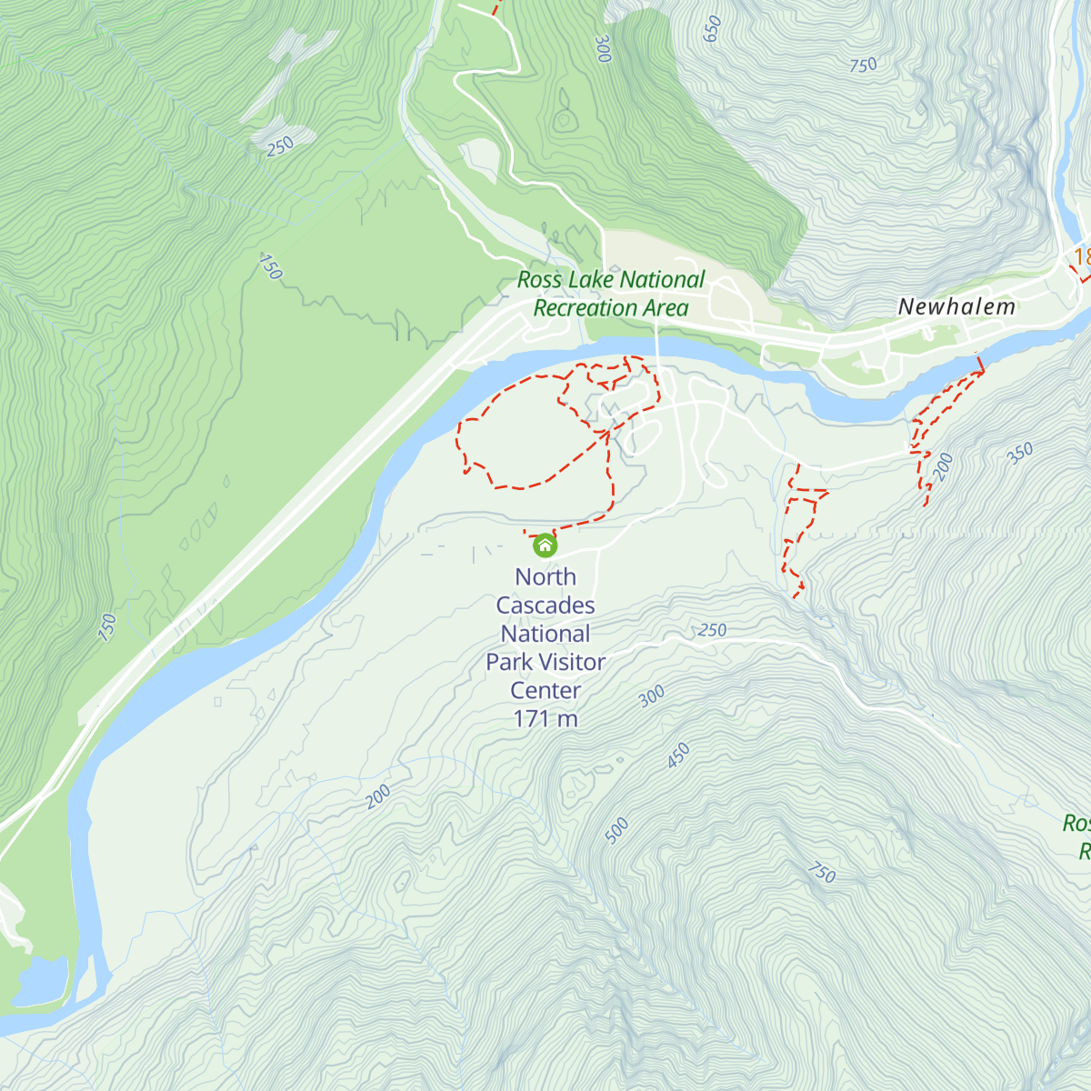 North Cascades National Park Visitor Center map