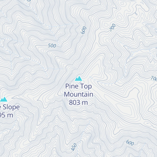Map of Pine Top Mountain