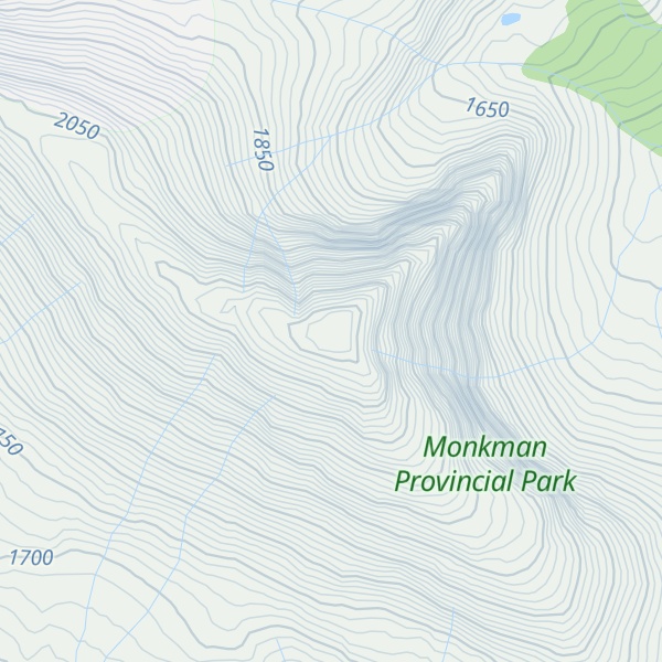 Map of Mount Gauthier